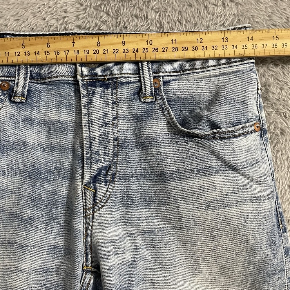 American Eagle Jeans Mens Size 28x32 Slim Straight Light Wash Stretch Blue Denim - Picture 5 of 9
